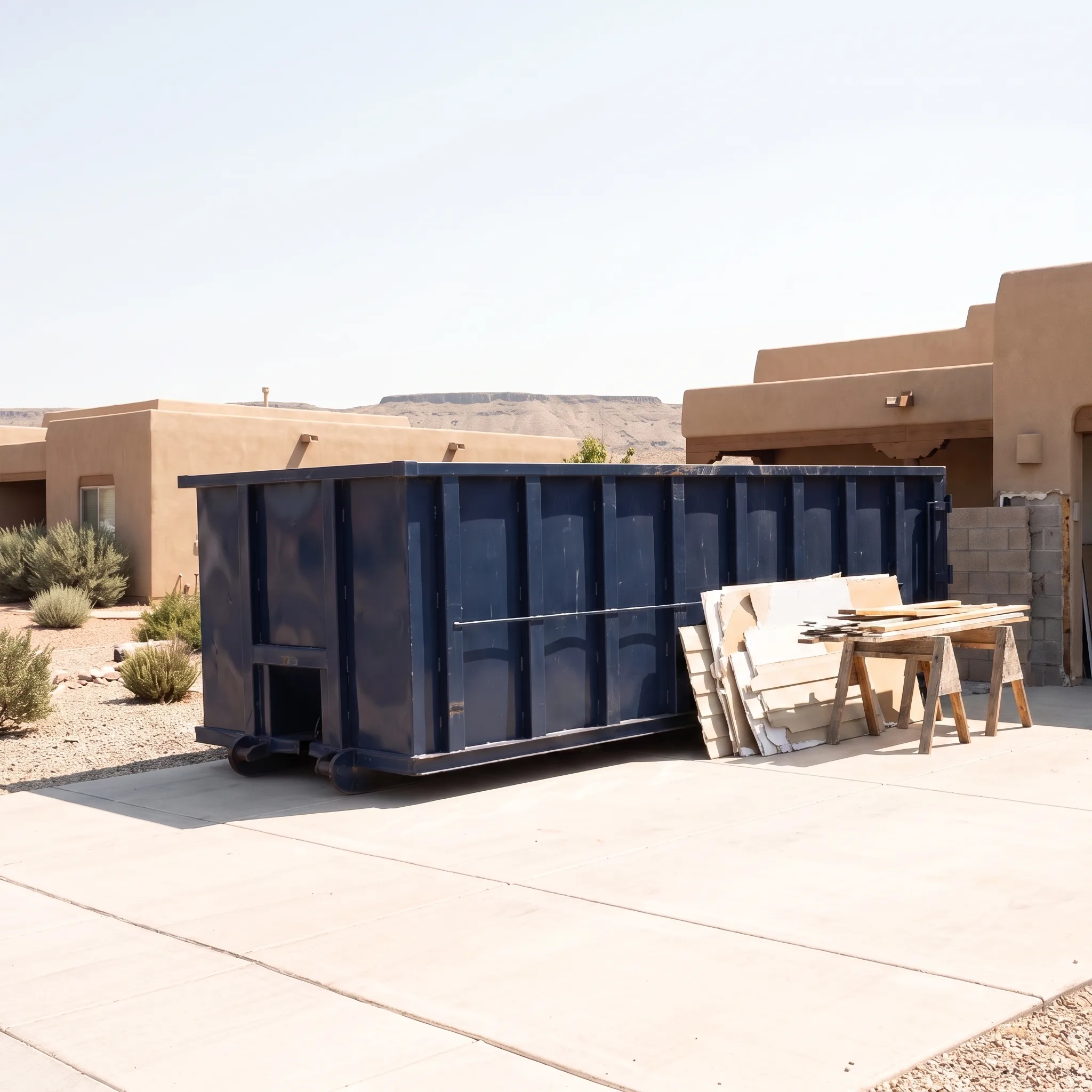 Dumpster on a De Baca County, NM job site